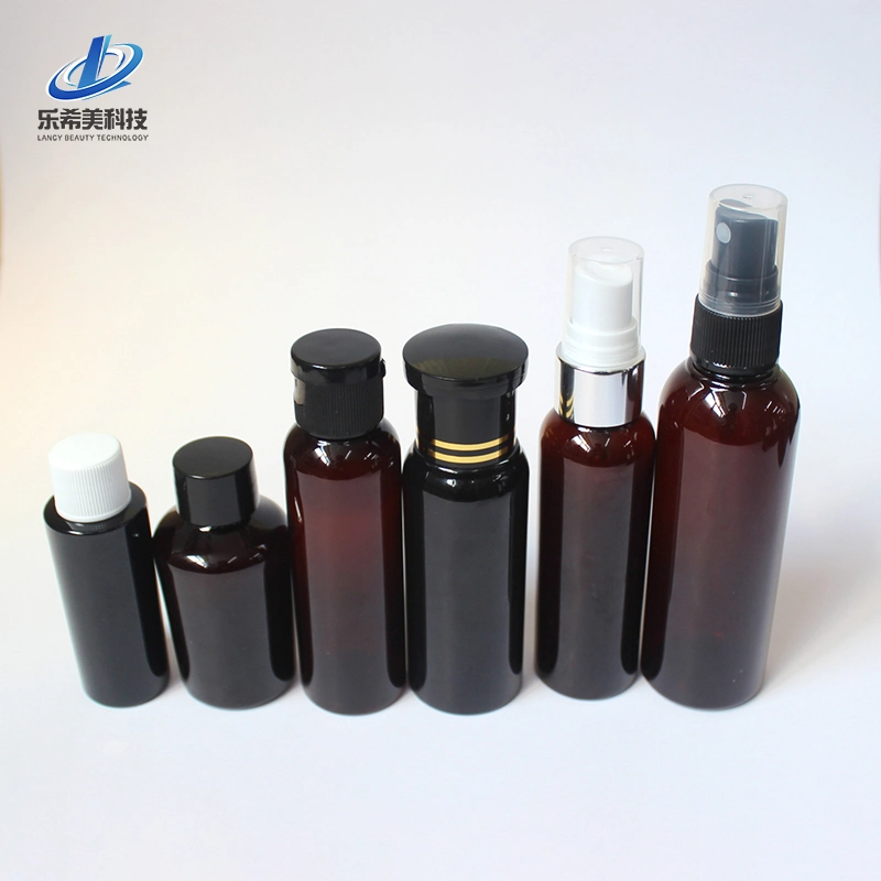 Plastic Bottle Cosmetic Package for Shampoo Bottle Cream Bottle Hand Sanitizer Bottle with Plastic Caps Aluminum Caps