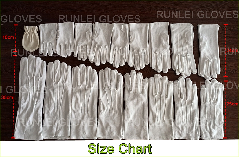 Dress Marching Band Parade Formal White 100% Cotton Gloves Products