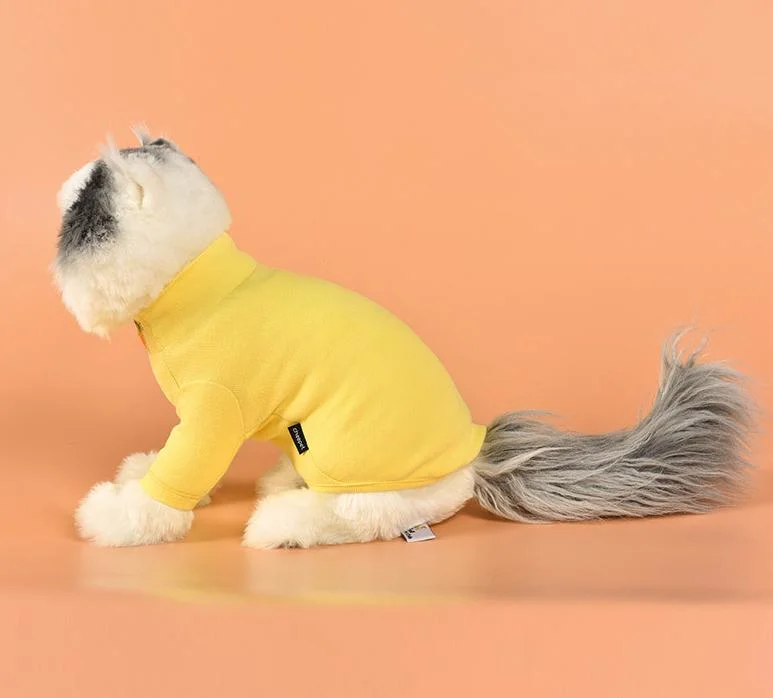 Pet Supply Soft Cotton Pet Cat Clothes Solid Color Pet T-Shirt Clothes Wholesale Pet Products